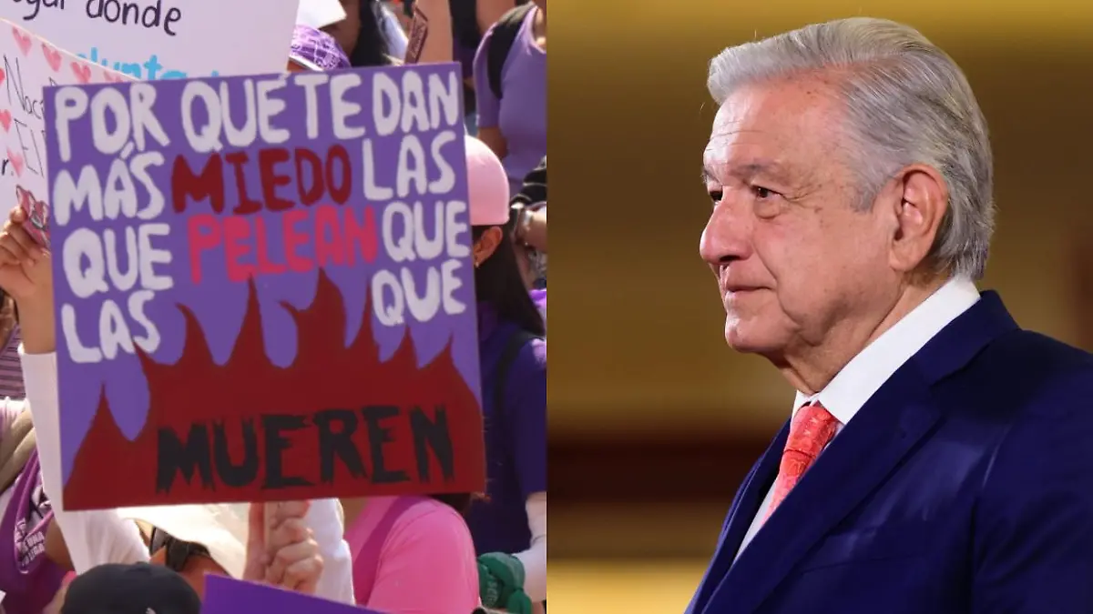 AMLO habla de mujeres que protestaron durante 8M